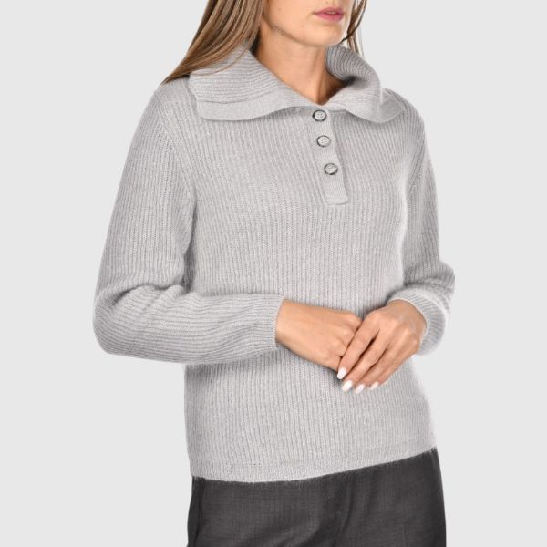 Picture of Fisherman's rib mohair blend polo