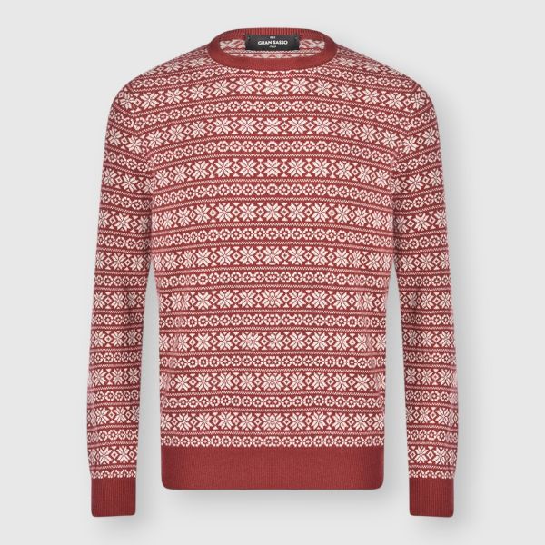 Picture of Patterned jacquard crew neck