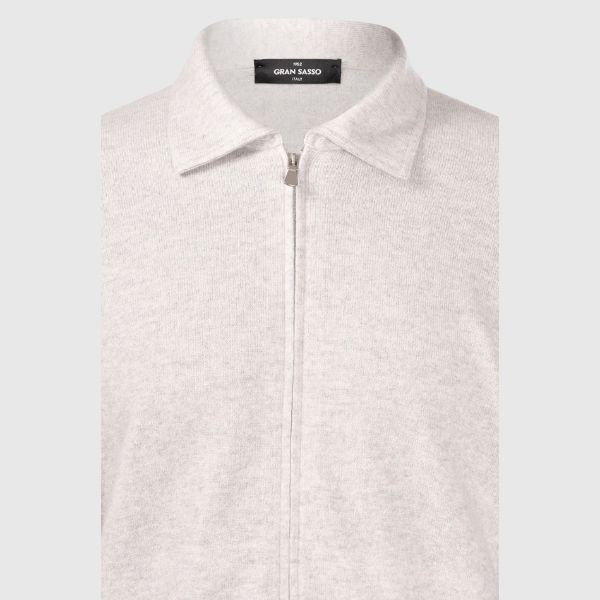 Picture of Felted cashmere knitted zip shirt