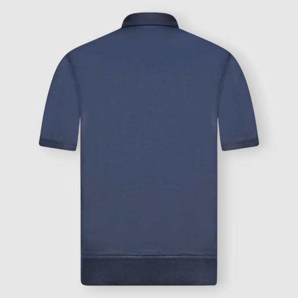 Picture of Mercerized cotton jersey skipper polo