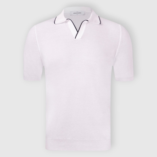 Picture of Skipper knit polo rice stitch