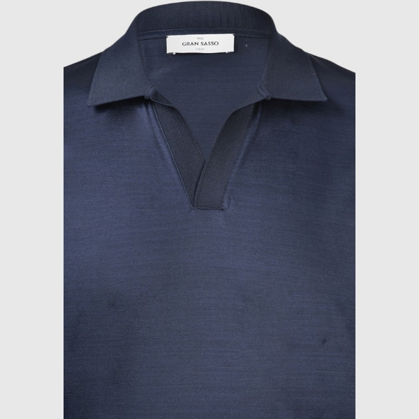 Picture of Mercerized cotton jersey skipper polo