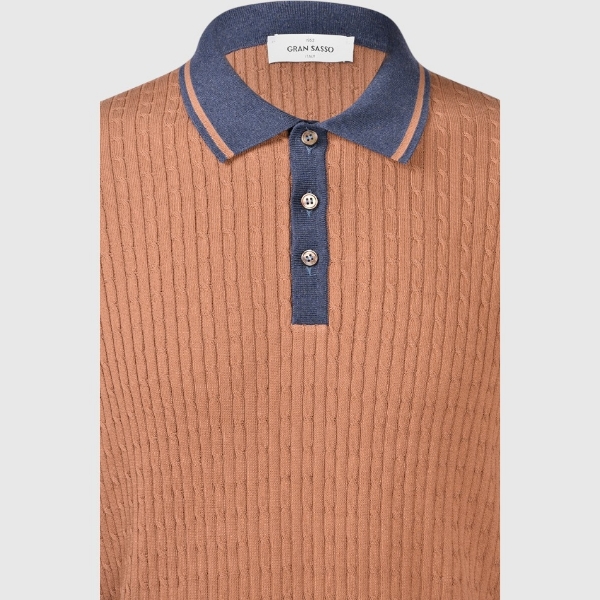 Immagine di Polo in maglia a trecce
