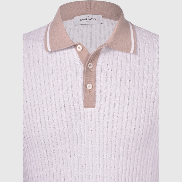 Immagine di Polo in maglia a trecce
