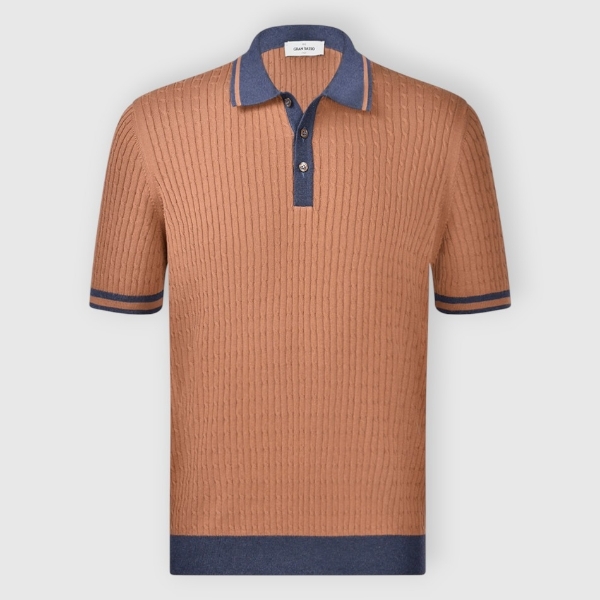 Immagine di Polo in maglia a trecce