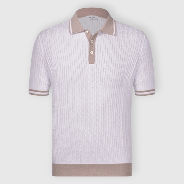 Immagine di Polo in maglia a trecce