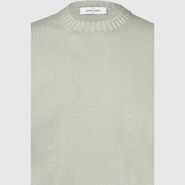 Picture of Ribbed neck knit t-shirt