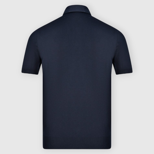 Picture of Shirt collar organic cotton knit polo
