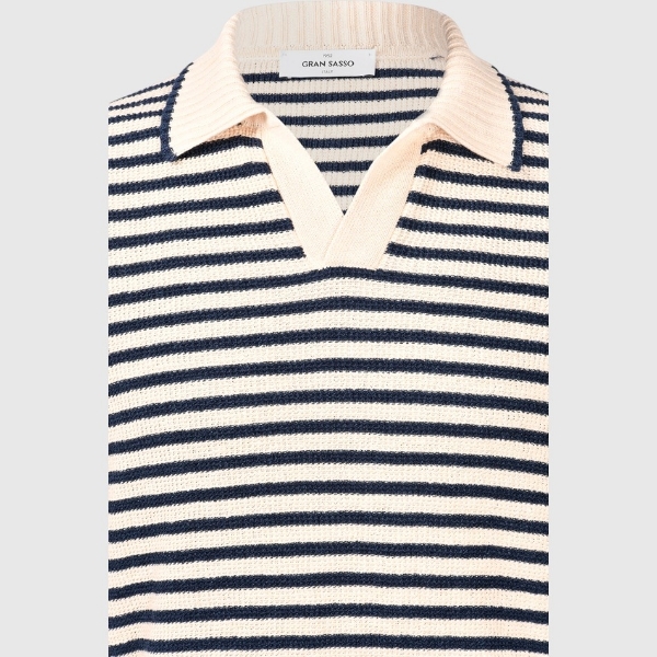 Immagine di Polo skipper in maglia a righe