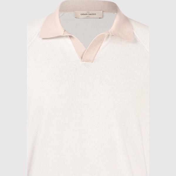 Immagine di Polo skipper in maglia raglan cotone organico