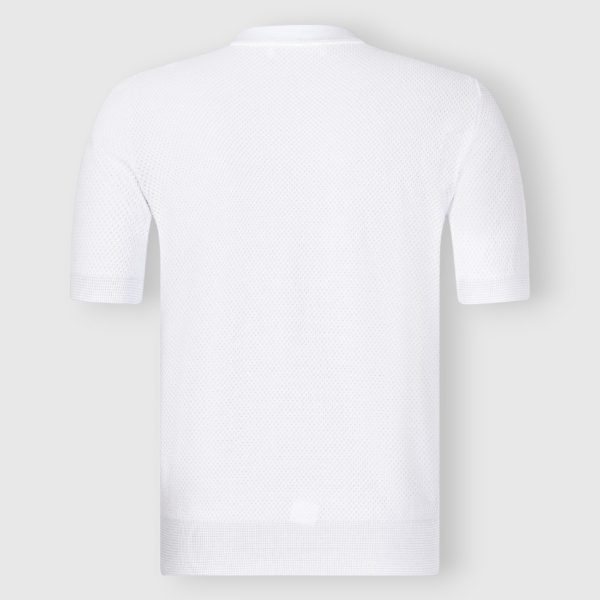 Immagine di T-shirt in maglia punto nido d’ape bicolore