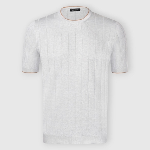 Immagine di T-shirt in maglia a coste in seta