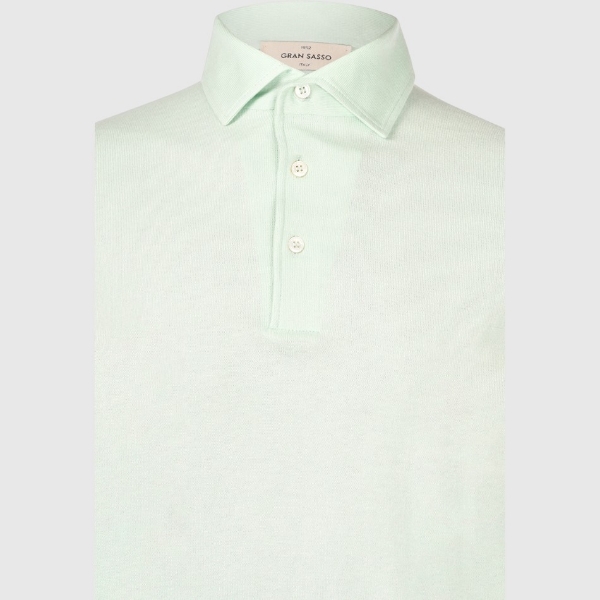 Picture of Shirt collar organic cotton knit polo