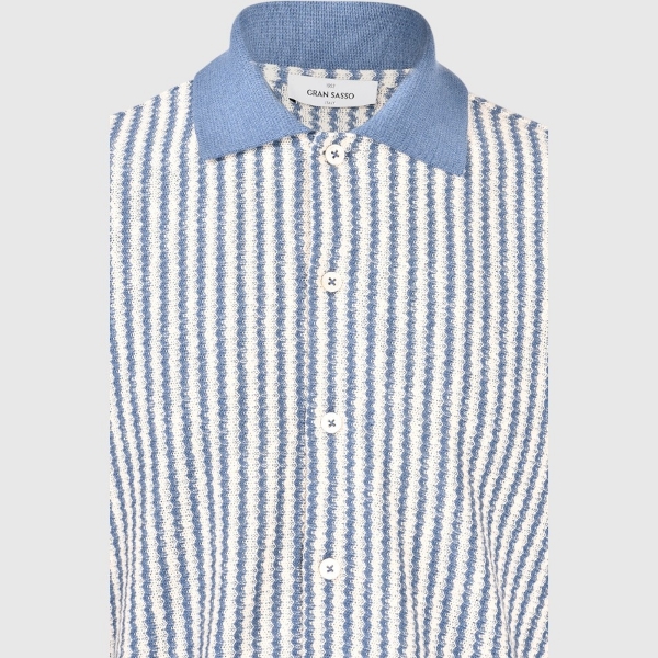 Immagine di Camicia jersey a righe maniche corte