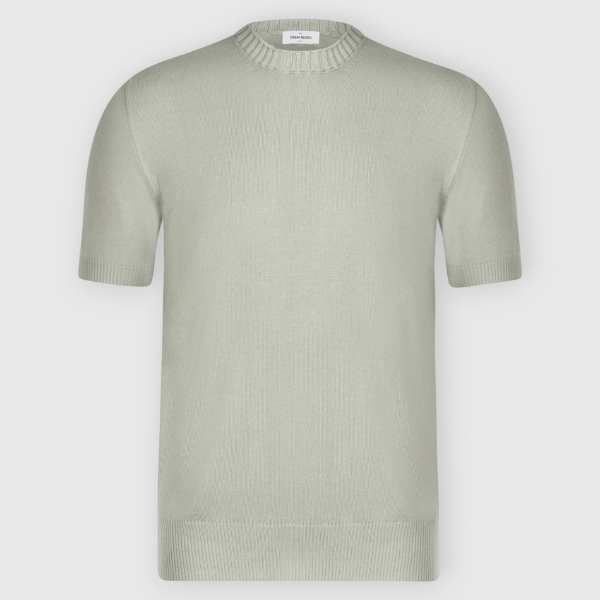Picture of Ribbed neck knit t-shirt