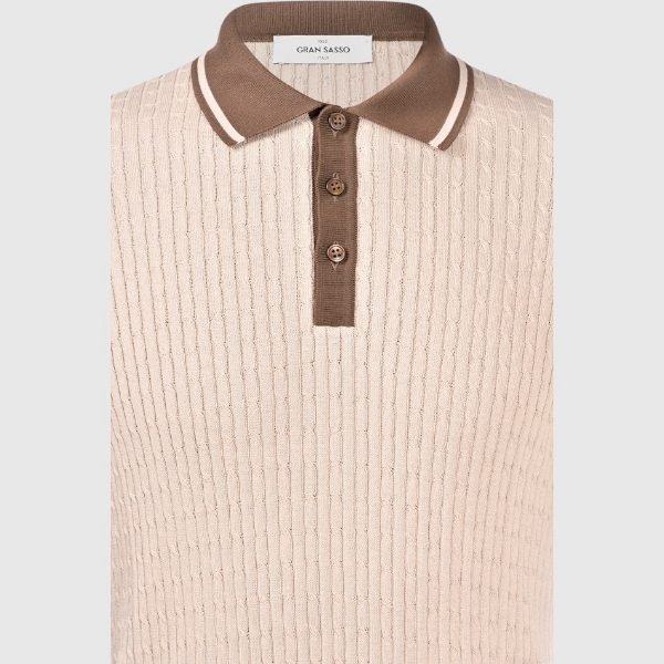 Immagine di Polo in maglia a trecce