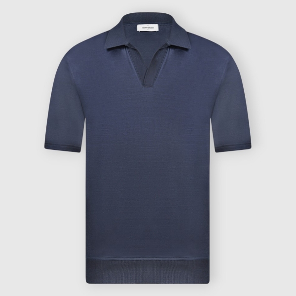 Picture of Mercerized cotton jersey skipper polo