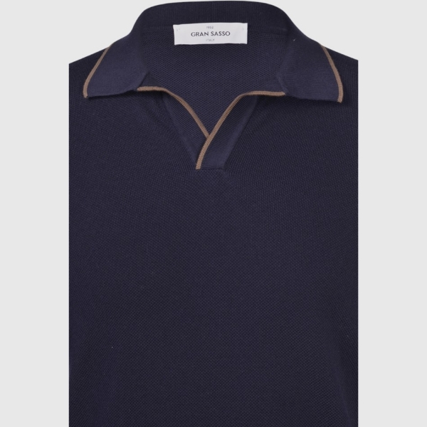 Picture of Skipper knit polo rice stitch