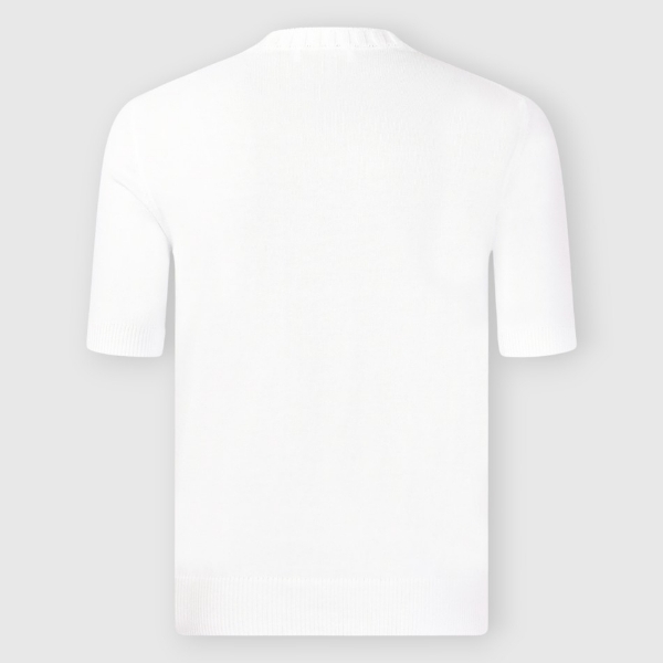 Picture of Ribbed neck knit t-shirt