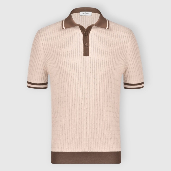 Immagine di Polo in maglia a trecce