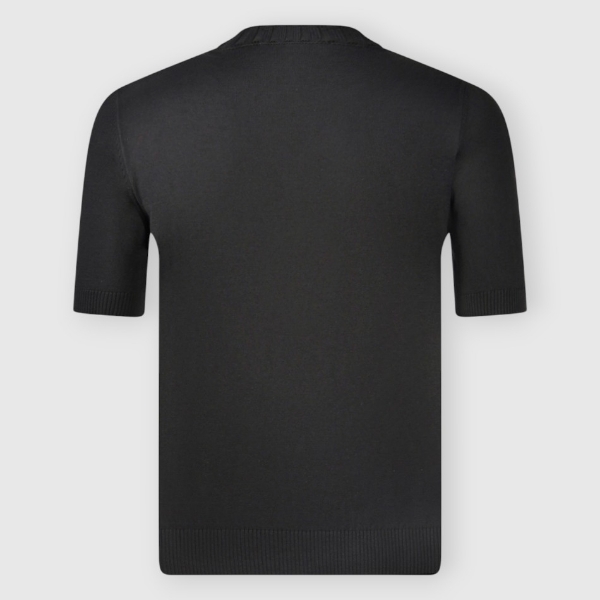 Immagine di T-shirt in maglia con collo a coste