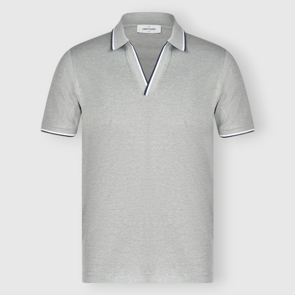 Gran Sasso. Polo Jersey Skipper Piquet Filo di Scozia | Gran Sasso