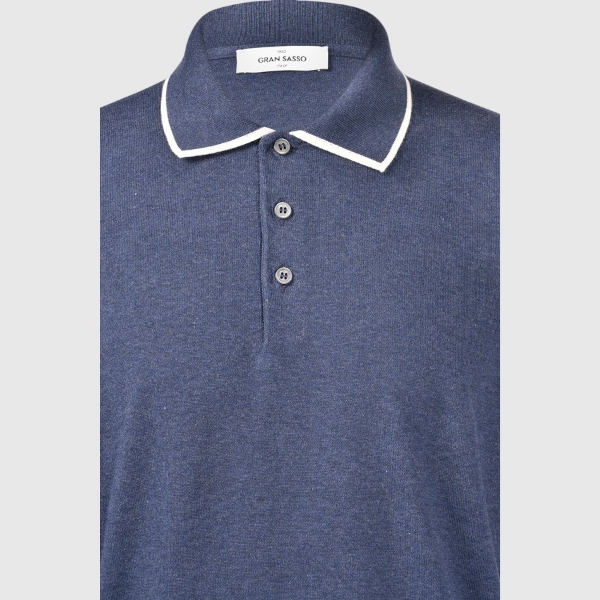 Immagine di Polo in maglia con dettagli a contrasto
