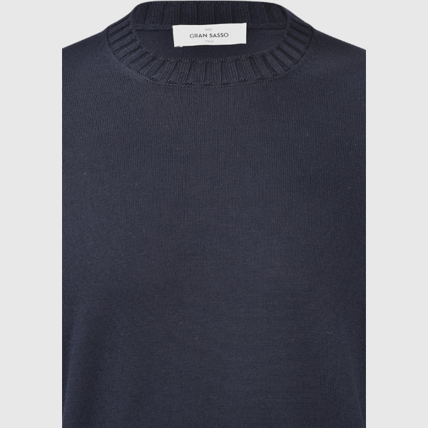 Picture of Ribbed neck knit t-shirt