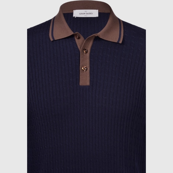 Immagine di Polo in maglia a trecce