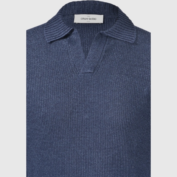 Immagine di Polo skipper in maglia chicco riso