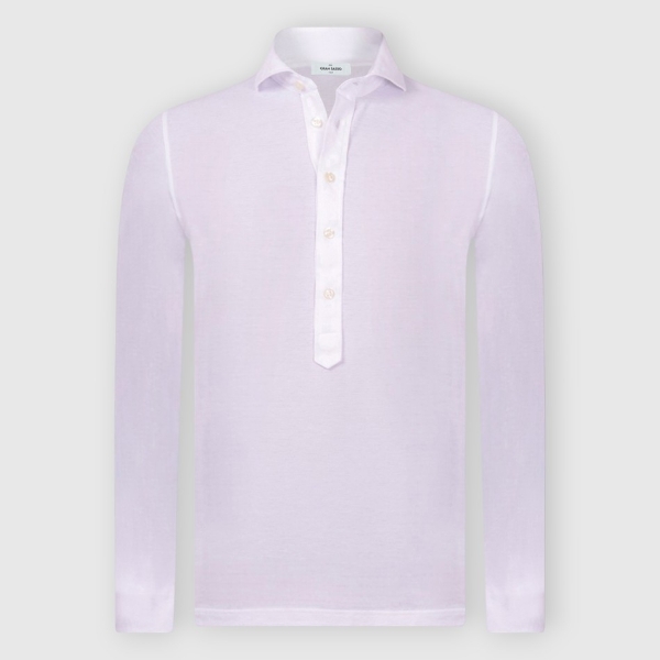 Picture of Five-buttons light piquet cotton polo