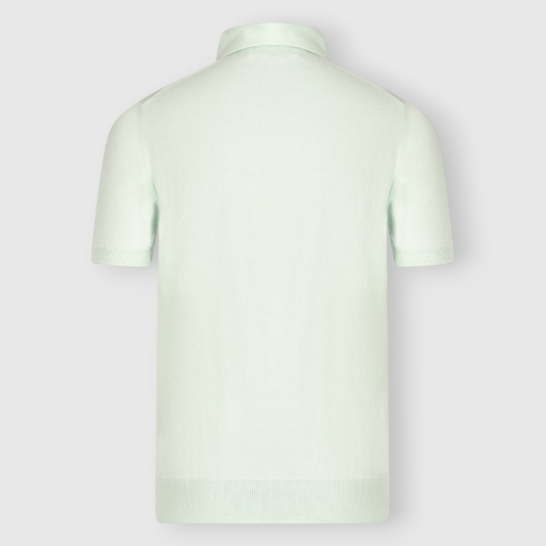 Picture of Shirt collar organic cotton knit polo