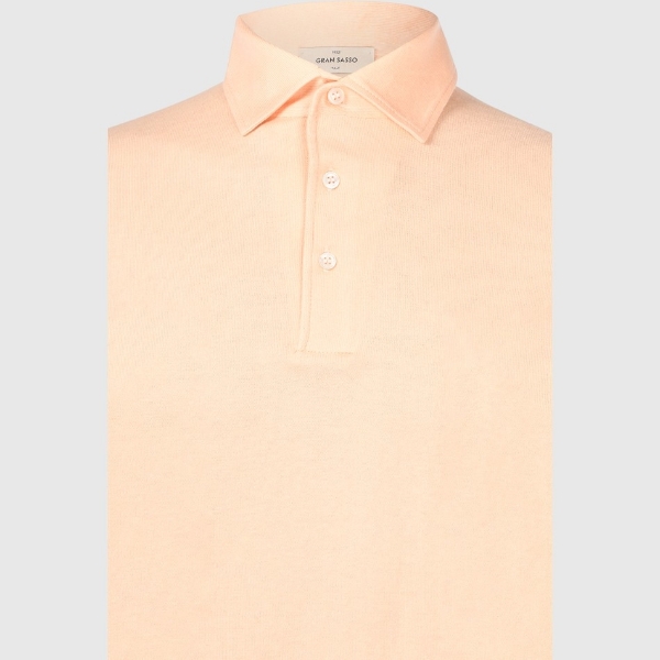 Picture of Shirt collar organic cotton knit polo