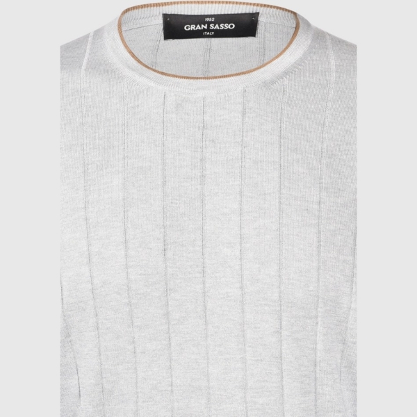 Immagine di T-shirt in maglia a coste in seta