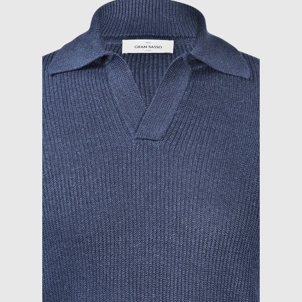 Picture of Fisherman's rib knit skipper polo