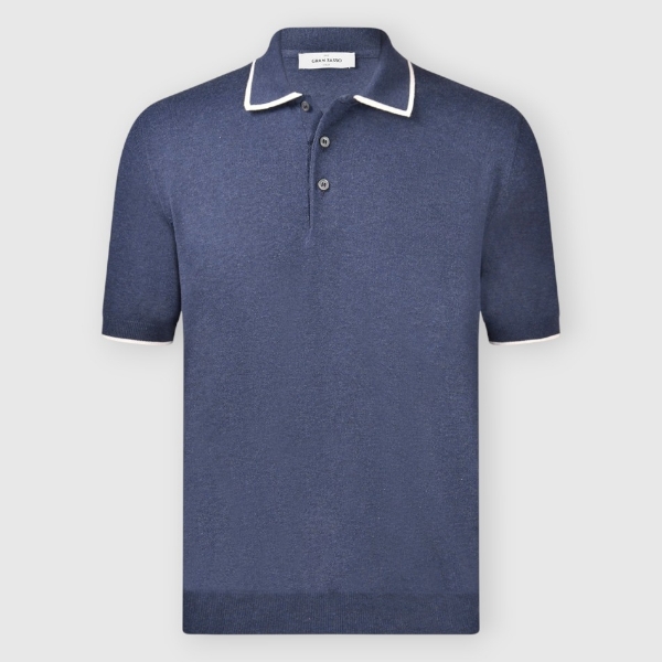 Immagine di Polo in maglia con dettagli a contrasto
