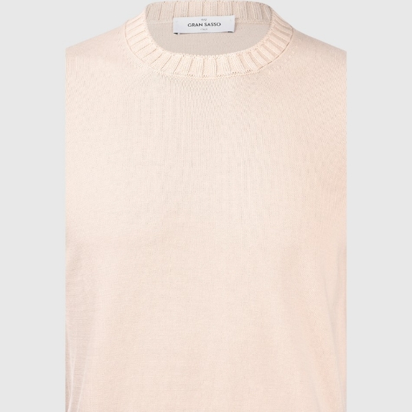 Picture of Ribbed neck knit t-shirt