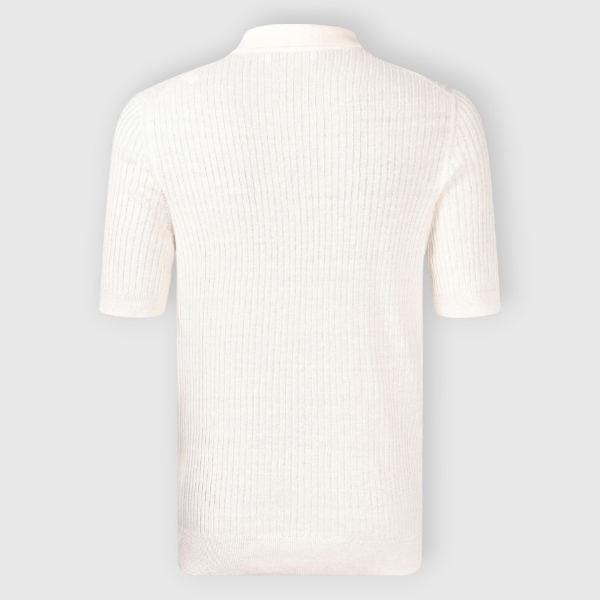 Immagine di Polo in maglia lino e cotone a coste