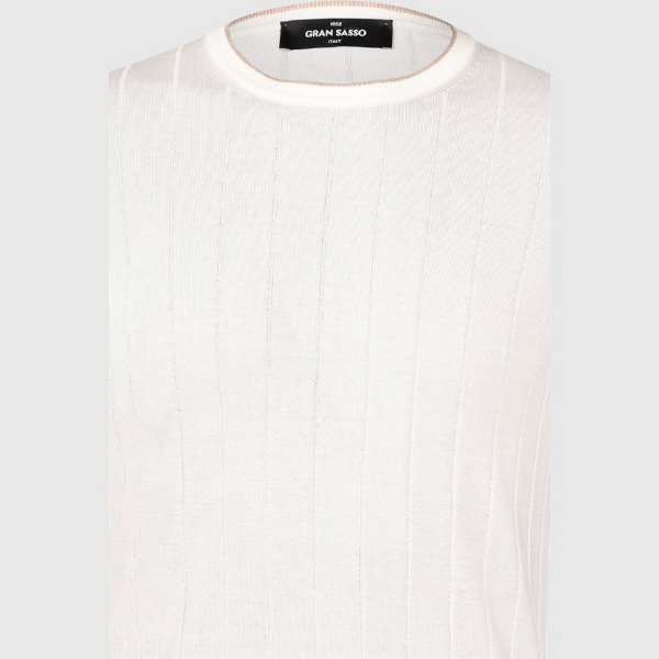 Immagine di T-shirt in maglia a coste in seta