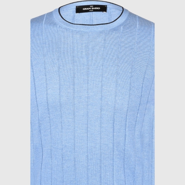 Immagine di T-shirt in maglia a coste in seta