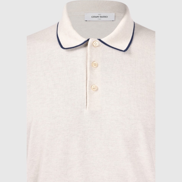 Immagine di Polo in maglia con dettagli a contrasto