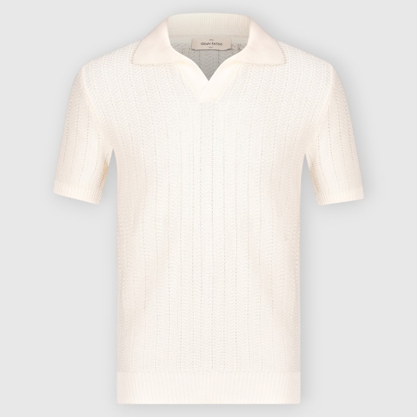 Immagine di Polo skipper in maglia a coste