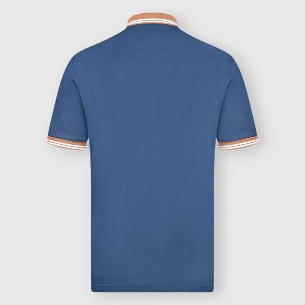 Picture of Mercerized cotton piquet polo zip