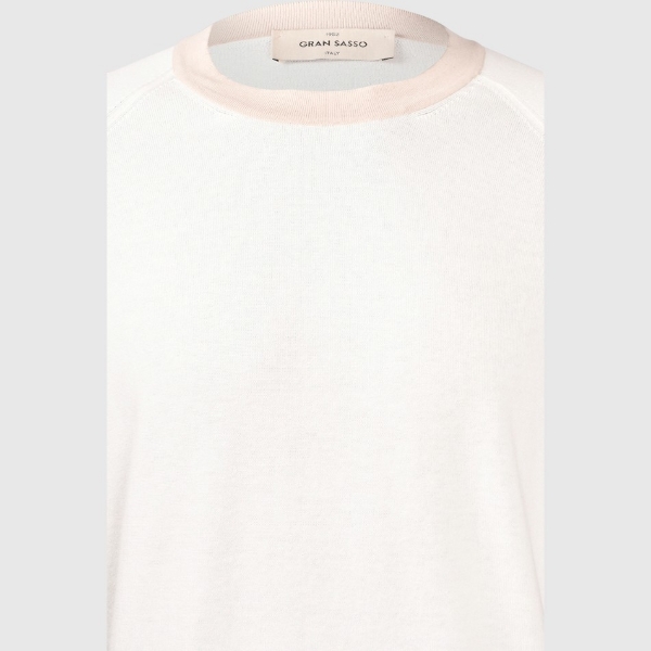 Immagine di T-shirt in maglia raglan in cotone organico
