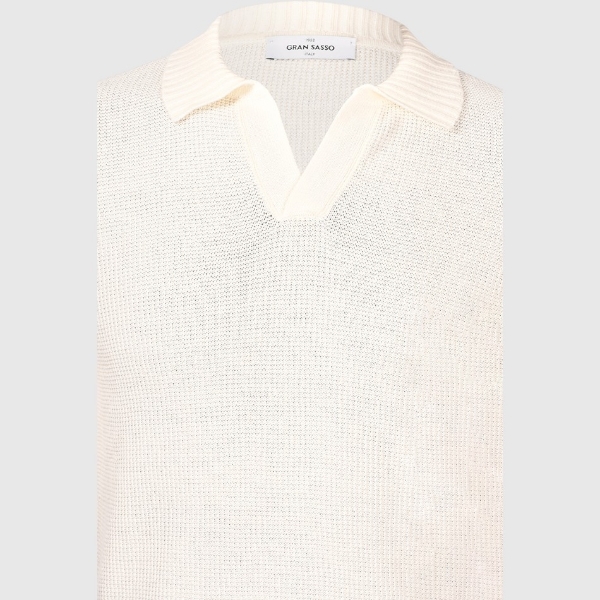 Immagine di Polo skipper in maglia chicco riso