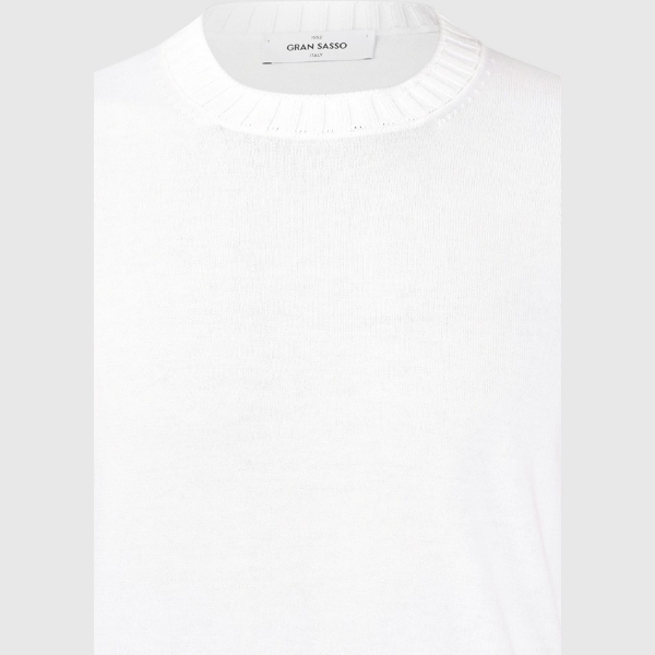 Picture of Ribbed neck knit t-shirt