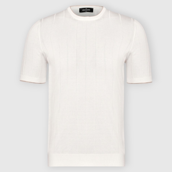 Immagine di T-shirt in maglia a coste in seta