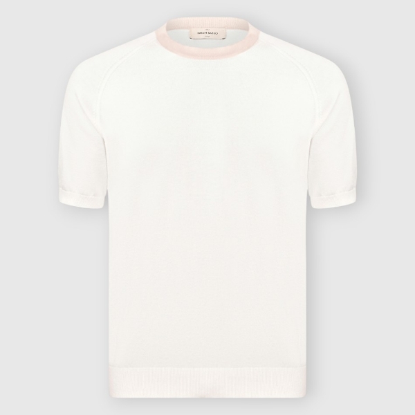 Immagine di T-shirt in maglia raglan in cotone organico