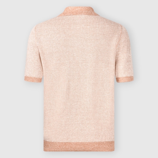 Immagine di Polo zip in maglia millerighe