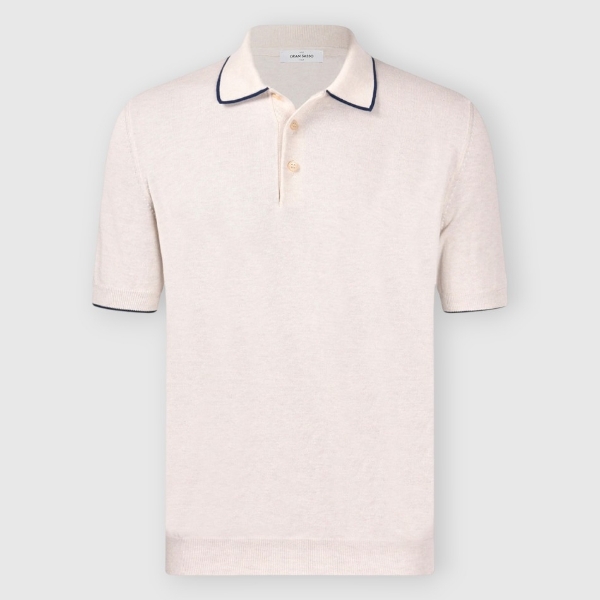 Immagine di Polo in maglia con dettagli a contrasto